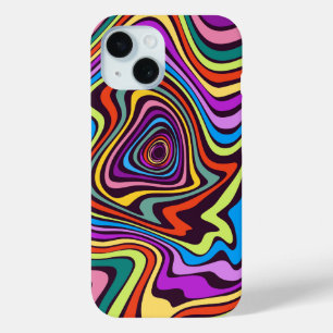 Coque Pour iPhone 15 Effet de marbrure de peinture liquide décoratif