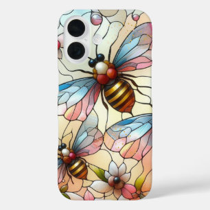 Coque Pour iPhone 16 Effet de verre de tôle d'abeilles
