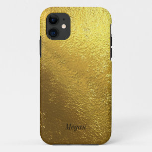 Coque iPhone 11 Effet tellement de fantaisie de feuille d'or