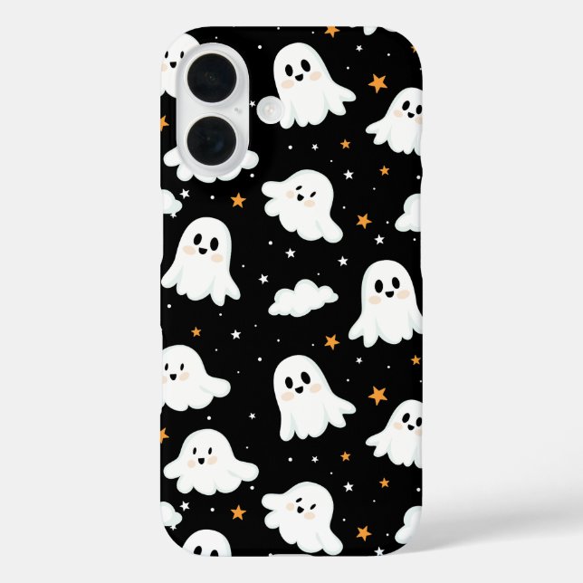 Coques Case-Mate iPhone Éffrayant mignon Halloween Ghost Nuageux Star Sky (Verso)