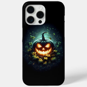 Coque iPhone 15 Pro Max Éffrayant nature brillant Halloween citrouille