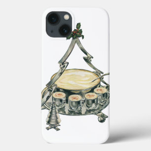 iPhone 13 Coque Eggnog dans un bol de punch de sapin de Noël vinta