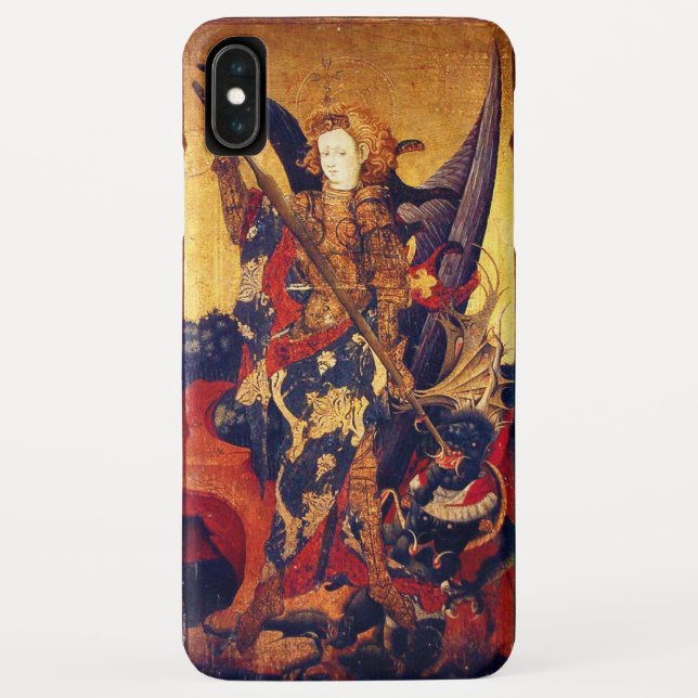 Coques Case-Mate iPhone Église Saint-Michel-Vanquishing Devil as Medieval  (Dos)