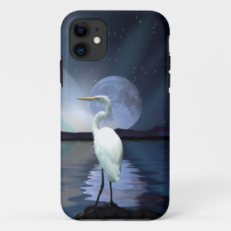 Etui iPhone Case-Mate Egret blanc & Lune Imaginaire Faune Art Phone Case