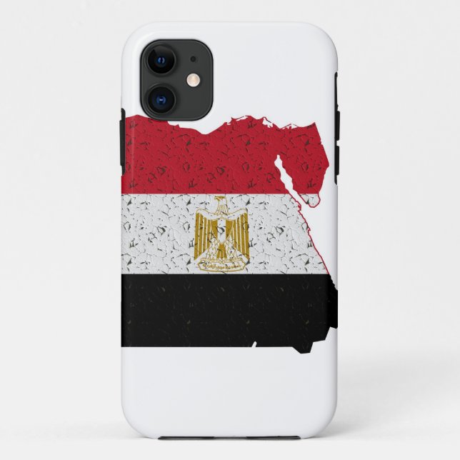 Coques Case-Mate iPhone Egypte Drapeau Carte Crackle (Dos)