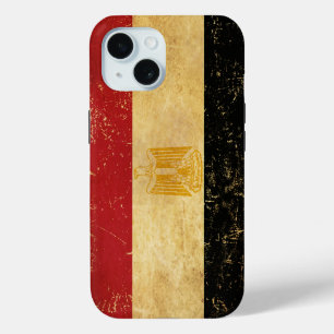 Coque Pour iPhone 15 Égypte Drapeau Vintage Grunge
