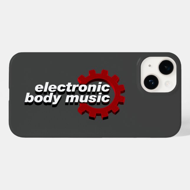 Coques Case-Mate iPhone Electronic Body Music EBM lettrage (Verso (horizontal))
