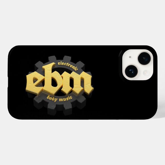 Coques Case-Mate iPhone Electronic Body Music EBM lettrage V3 (Verso (horizontal))