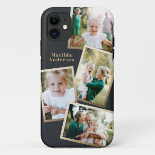Case-Mate iPhone Case Électronique de la famille multi-photo dorée mod