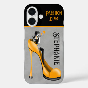 Coque Pour iPhone 16 Élégance Chic : Dame Fashionable Envoyant un Baise
