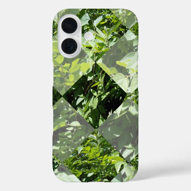 Coques Case-Mate iPhone Élégance d'émeraude : Feuilles verts en coupe diam (Verso)