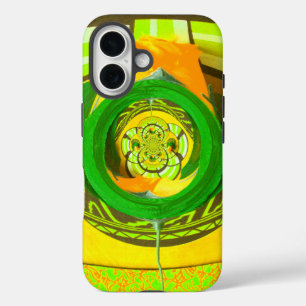 Coque Pour iPhone 16 Elégance d'or : Beau art rose jaune africain