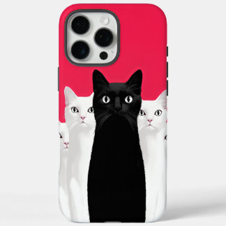 Coques iPhone 16 Pro Max Élégance exceptionnelle : Chat noir au milieu de c