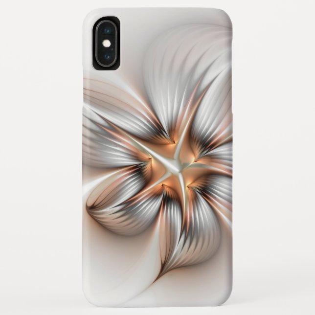 Coques Case-Mate iPhone Élégance florale Art Abstrait fractal moderne (Dos)