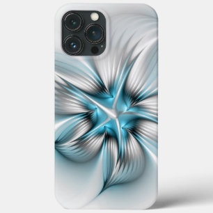 Case-Mate iPhone Case Élégance florale Art moderne Abstrait bleu fractal