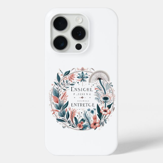 Coques Case-Mate iPhone Élégance florale enchantée (Verso)