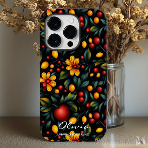 Coque Pour iPhone 14 Pro Élégance florale moderne inspirée par Bold Khokhlo