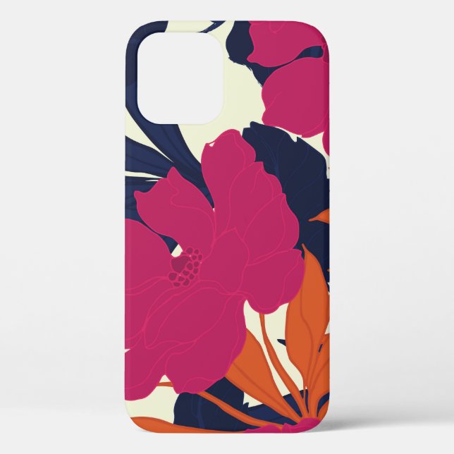 Coques Case-Mate iPhone Élégance florale : motif abstrait (Verso)