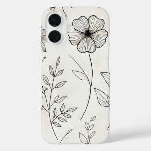 Coque Pour iPhone 16 Élégance florale transparente