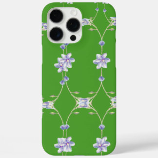 Coques iPhone 16 Pro Max Élégance florale verte - Téléphone
