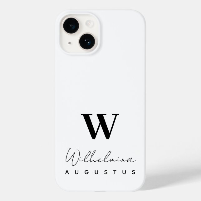 Coques Case-Mate iPhone Élégance Monogramme : Embrassez le style minimalis (Verso)