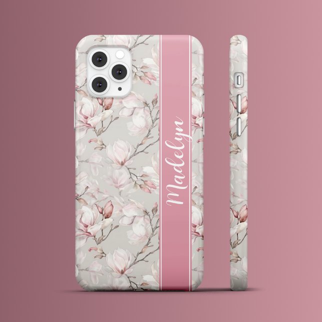 Coques Case-Mate iPhone Élégance rose Magnolia (Créateur téléchargé)