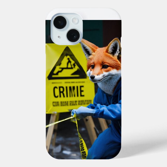 Coques Case-Mate iPhone Élégance sauvage : couverture Fox iPhone 15 (Verso)