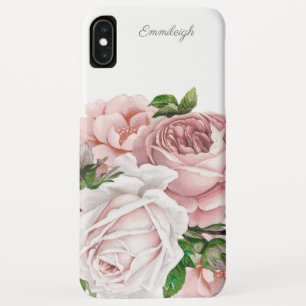 Case-Mate iPhone Case Élégant Aquarelle rose-Bleu Script Floral