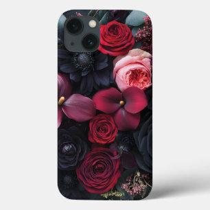 Case-Mate iPhone Case Élégant arrangement floral foncé avec Roses