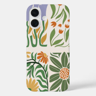 Coque Pour iPhone 16 Élégant arrière - plan chic rose vert