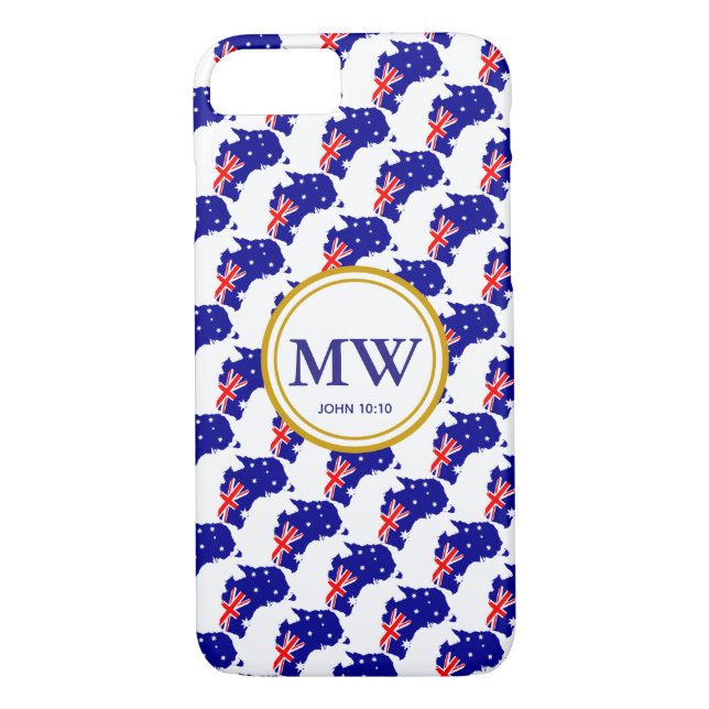 Coques Case-Mate iPhone Élégant AUSTRALIE Abondant Monogramme de vie (Dos)