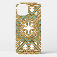 Elégant baroque doré, design ornemental.