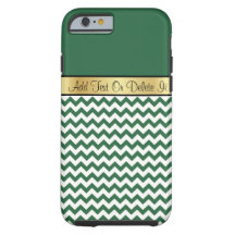 Élégant Billiard vert et blanc Chevron Monogramme