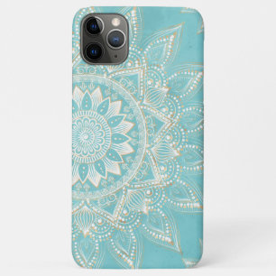 Case-Mate iPhone Case Elégant Blanc Gold Mandala Sky Blue Design