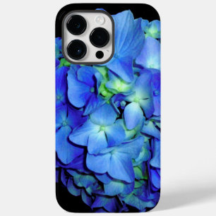 Coque Pour Pour iPhone 14 Pro Max Elégant bleu floral bleu rose hydrangée bleue