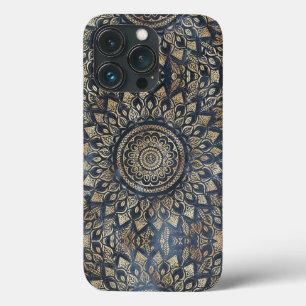 Case-Mate iPhone Case Elégant bleu or Mandala Floral