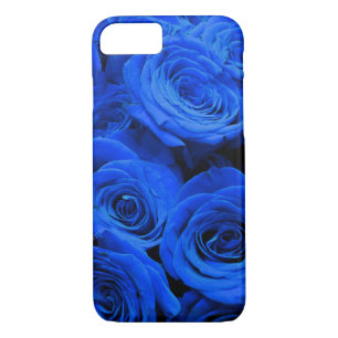 Coque iPhone 7 Elégant bleu rose bleu fleurs bleu bleu bleu flora
