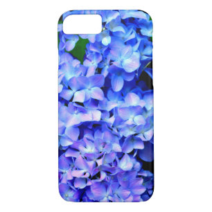 Coques Pour iPhone Élégant bleu violet clair magenta hydrangée floral