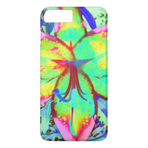 Coques Pour iPhone Élégant boho rétro abstrait vert rose floral