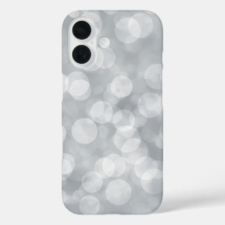 Coque Pour iPhone 16 Elégant Bokeh Lights Gris Design iPhone/coque ipad