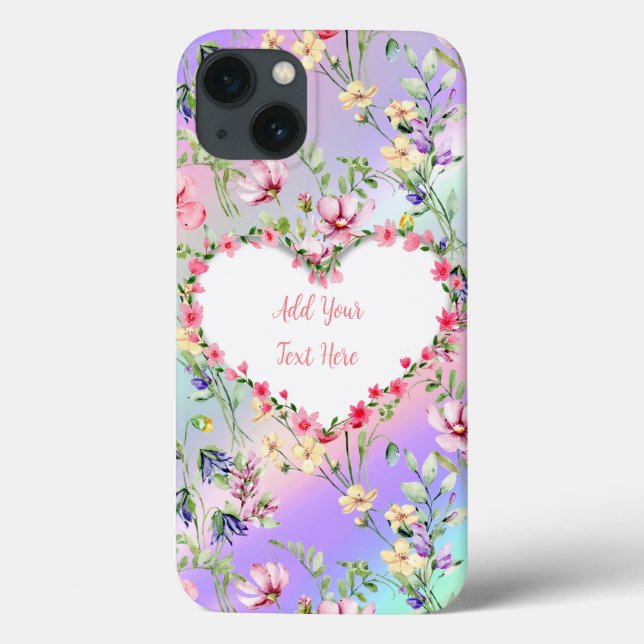 Coques Case-Mate iPhone Elégant cadre de coeur floral : pour chaque occasi (Verso)