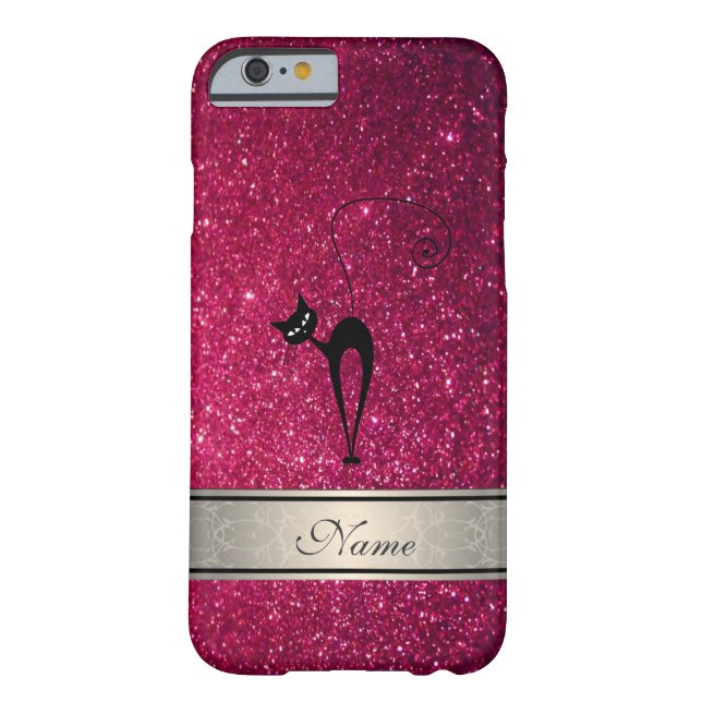 Coques Case-Mate iPhone Élégant chatte mignon tendance chatte glittery mon (Dos)