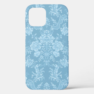 Case-Mate iPhone Case Élégant chic floral romantique Damask-Pastel Blu