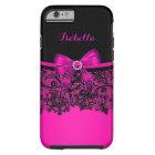 Élégant Classé Chaud Rose Bow Black Lace