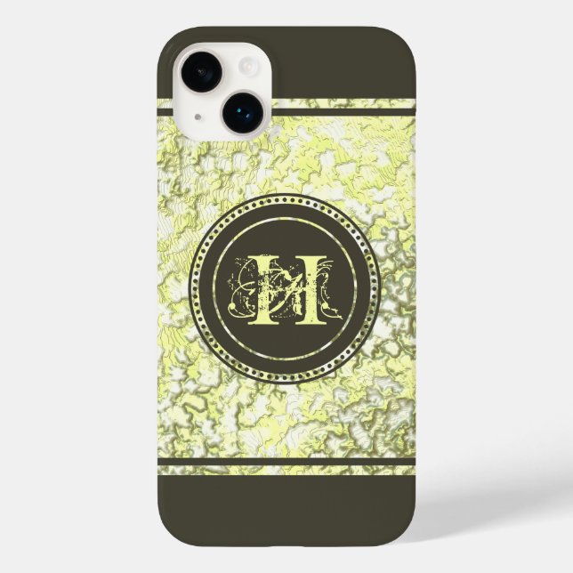 Coques Case-Mate iPhone Élégant Classy Or Phuile foncé Taupe Brown (Verso)