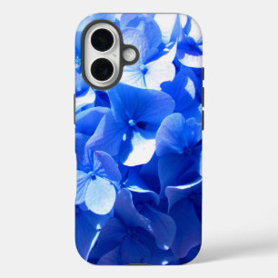 Coque Pour iPhone 16 Elégant Cobalt bleu floral élégant bleu hydrangea