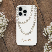 Elégant collier Pearl blanc