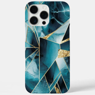 Coques iPhone 16 Pro Max Elegant Copper Boîtier en or sarcelle opulente f