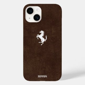 Coque Pour iPhone 14 Élégant cuir Ferrari