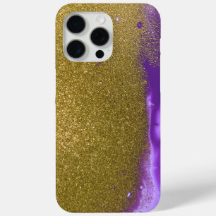 Coque iPhone 15 Pro Max Élégant cuivre Marbre or Rose fille
